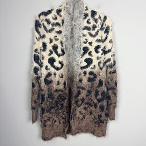 WISHLIST | Ombré Eyelash Style Animal Print Open Front Cardigan Women’s Size M/L